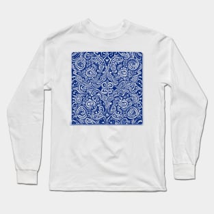 Paisley Print - Blue Aesthetic Long Sleeve T-Shirt